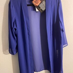 IMAN Royal Blue Sheer Jacket